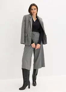 Ribbet, finstrikket genser med viskose i 2-i-1-stil, bonprix