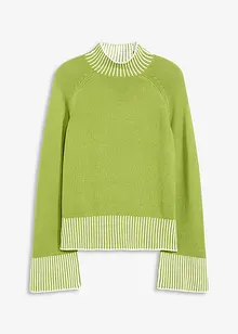 Genser med kasjmir og ståkrage, bonprix