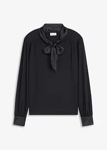 Topp med viskose og satengsløyfe, bonprix