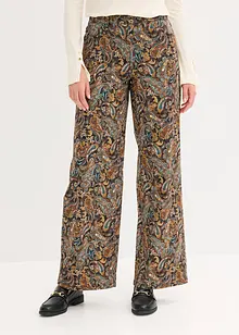 Wide Leg-stretchbukse med bomull, bonprix