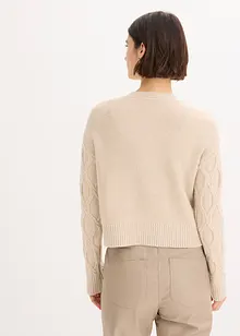 Cardigan med ullandel, bonprix