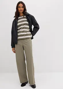 Oversized, langermet topp i 100% bomull, bonprix