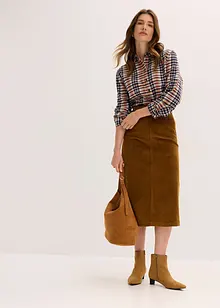 Skjørt i kordfløyel, bonprix