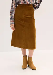 Skjørt i kordfløyel, bonprix