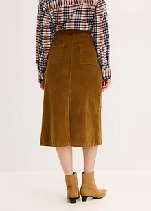 Skjørt i kordfløyel, bonprix