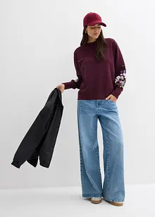 Sweatshirt i bomullsmiks, bonprix