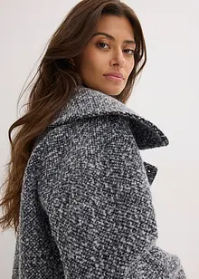 Kort kåpe i melert ullstil, bonprix