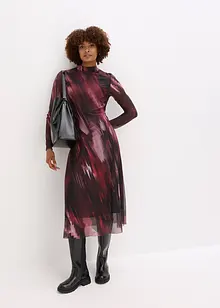 Midikjole i myk mesh, bonprix