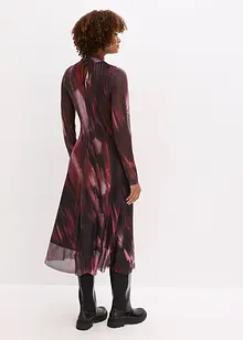 Midikjole i myk mesh, bonprix