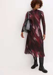 Midikjole i myk mesh, bonprix