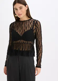 Langermet topp i blondemateriale, bonprix