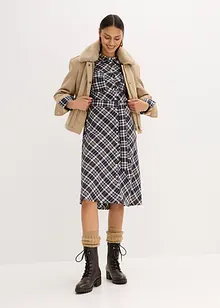 Skjortekjole av myk flanell, bonprix