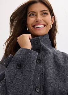 Lang losjakke i ullstil, bonprix