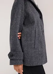 Lang losjakke i ullstil, bonprix