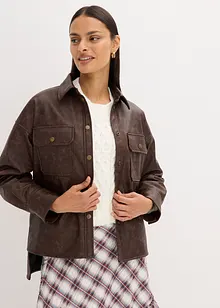 Skjorte av imitert skinn i used look, bonprix