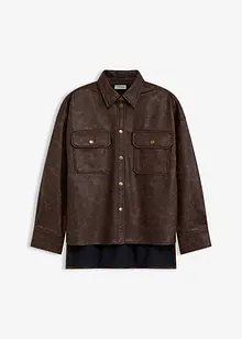 Skjorte av imitert skinn i used look, bonprix