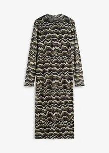 Midikjole i myk mesh, bonprix