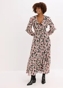 Chiffonkjole med volanger, bonprix