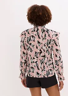 Chiffonbluse med volanger, bonprix