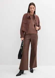 Langermet topp i ribbemateriale, bonprix