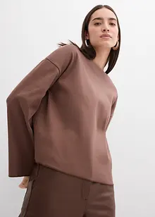 Langermet topp i ribbemateriale, bonprix