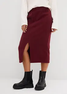 Midiskjørt i polarfleece, bonprix