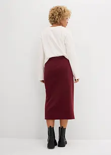 Midiskjørt i polarfleece, bonprix