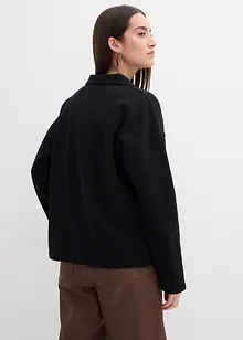 Sweatshirt i økologisk bomull med krage, bonprix