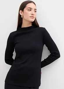 Langermet topp i ribbemateriale, bonprix