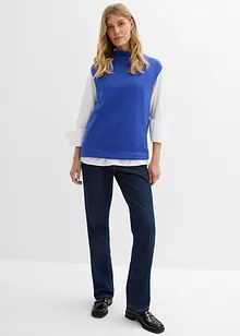 Straight Jeans, High Waist, Long av økologisk bomull, bonprix