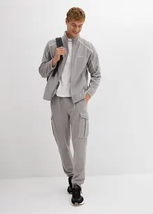 Varm fleecejakke med sporty detaljer, bonprix