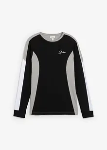 Langermet shirt i elastisk bomullsmiks, Slim Fit, bonprix