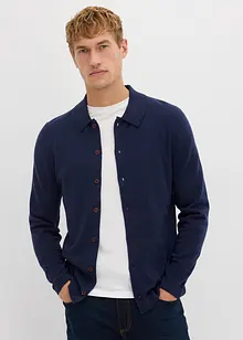 Finstrikket cardigan med utsøkt merinoull, Slim Fit, bonprix