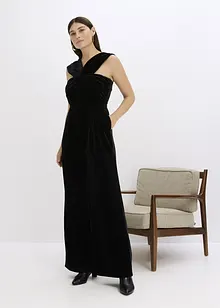 Jersey-jumpsuit av lett fløyel, bonprix