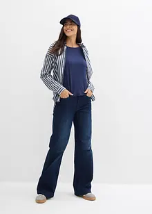 Oversized topp i lett viskose-/elastanmiks, bonprix