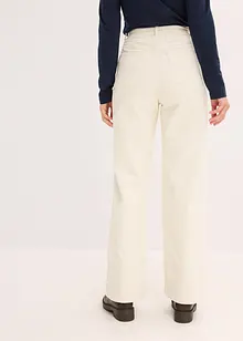Vi kordfløyelbukse med knytebelte, bonprix