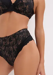 Truse med høy midje og skimrende mønster, bonprix