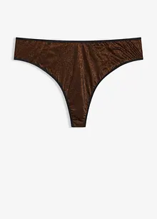 Stringtruse med høy midje i glittermateriale, bonprix