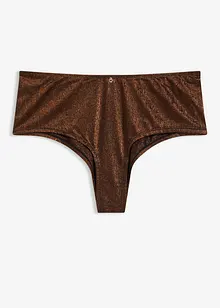 Brazilian-truse med høy midje i glittermateriale, bonprix