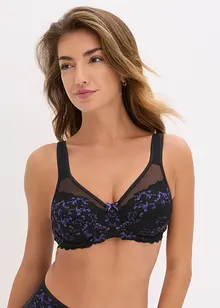 Minimizer-BH med polstrede stropper og delikat blonde, bonprix