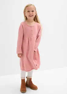 Strikkekjole med dekorativ knappestolpe, bonprix