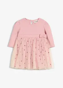 Bodykjole i økologisk bomull med hjertemønster til baby, bonprix