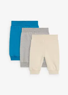 Joggebukse i økologisk bomull (3-pack), bonprix
