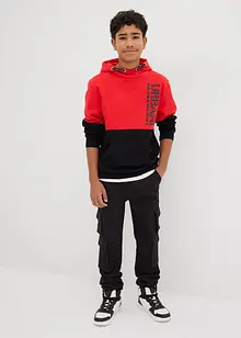 Sweatshirt med hette av økologisk bomull, bonprix