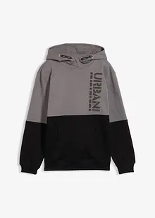 Sweatshirt med hette av økologisk bomull, bonprix