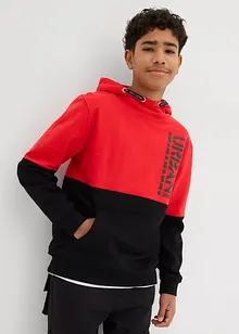 Sweatshirt med hette av økologisk bomull, bonprix