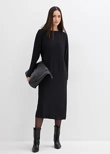 Crinkle midikjole, bonprix