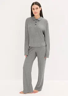 Loungewear-kosedress i mykt ribbemateriale, oversized, bonprix