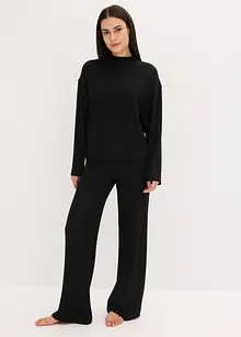 Loungewear-kosedress i mykt ribbemateriale, oversized, bonprix