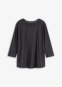 Myk topp i funksjonsmateriale med 3/4-lange ermer, hurtigtørkende, bonprix
